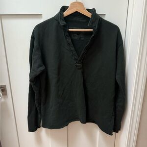Frank & Eileen NWOT Triple Fleece Patrick popover henley dark green med